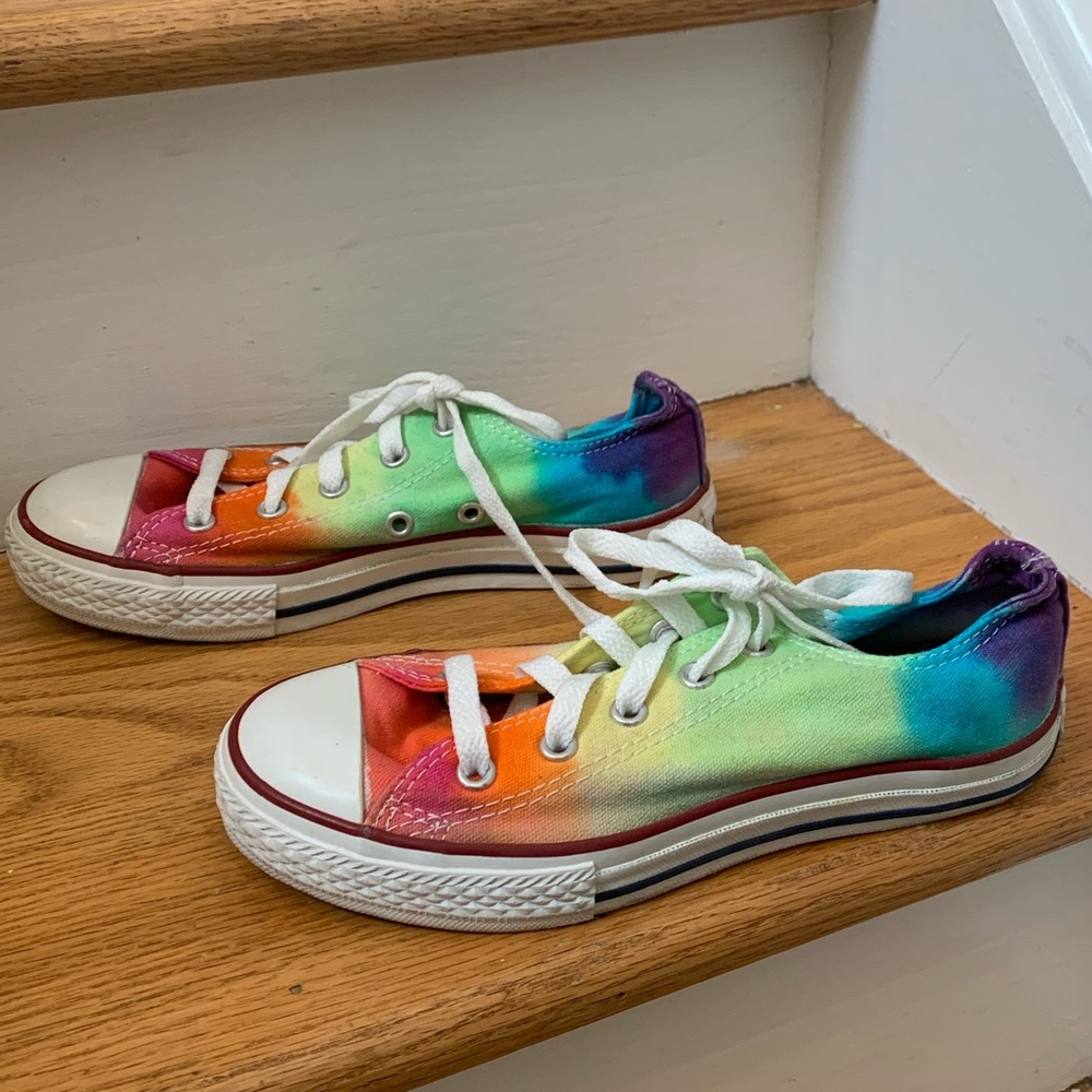 Converse All Star Rainbow TieDye Lace up Sneakers - Picture 3 of 8